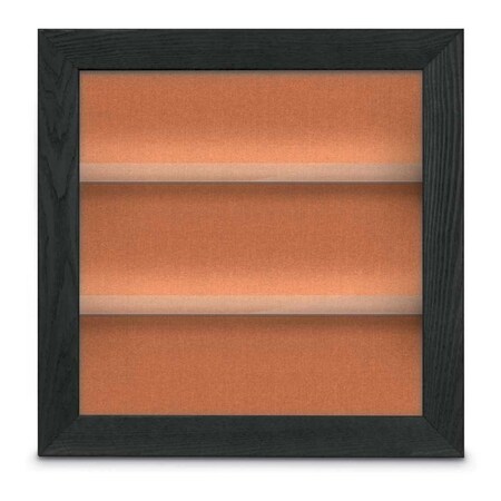 United Visual Products Outdoor Enclosed Combo Board, 42"x32", Gold Frame/Grey & Ultramarine UVCB4232ODG-GREY-ULTMAR